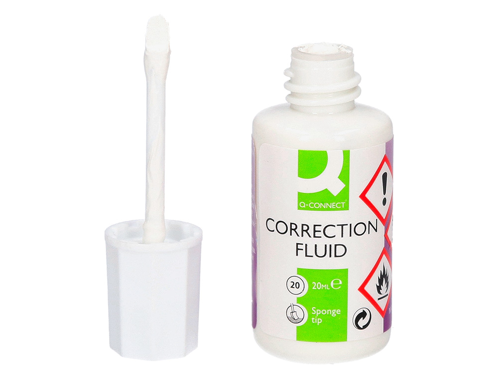 CORRECTOR Q-CONNECT APLICADOR ESCUMA POT 20 ML