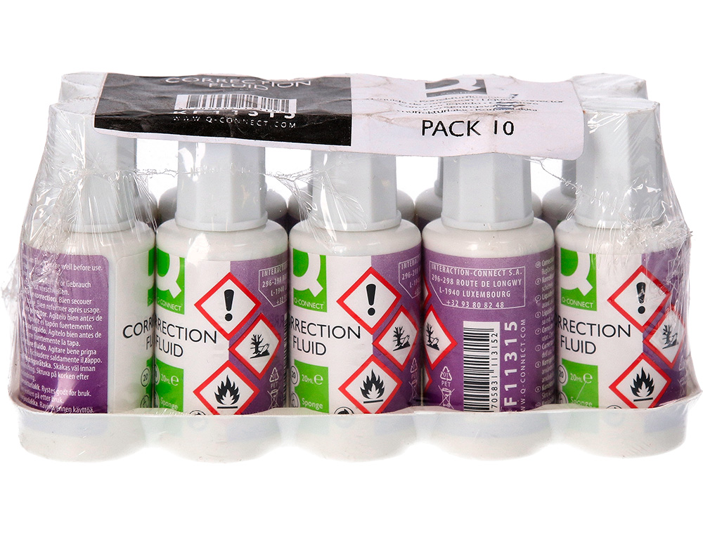 CORRECTOR Q-CONNECT APLICADOR ESCUMA POT 20 ML