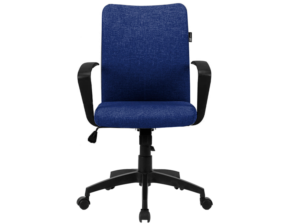 SILLA GIRATORIA Q-CONNECT BASE NYLON REGULABLE EN ALTURA 895+110MM ALTO 580MM ANCHO 550MM PROFUNDIDAD AZUL