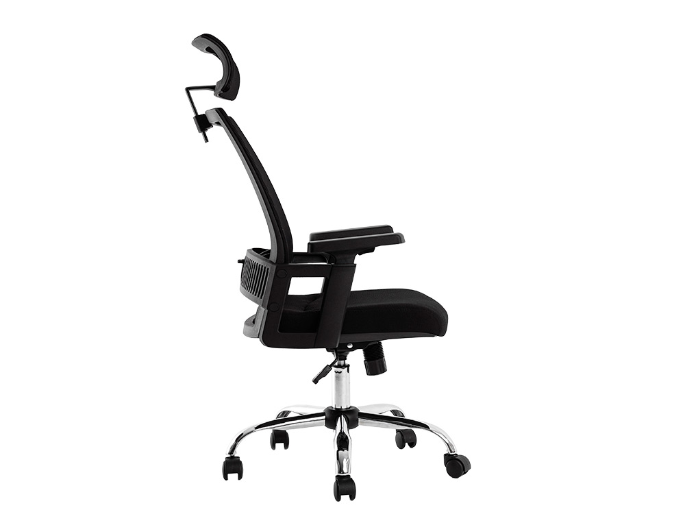 CADEIRA DE DIRECAO Q-CONNECT ERGONOMICA BASE METAL ENCOSTO ALTO COM APOIO DE CABECA AJUSTAVEL REGULAVEL EM ALTURA 1140+7
