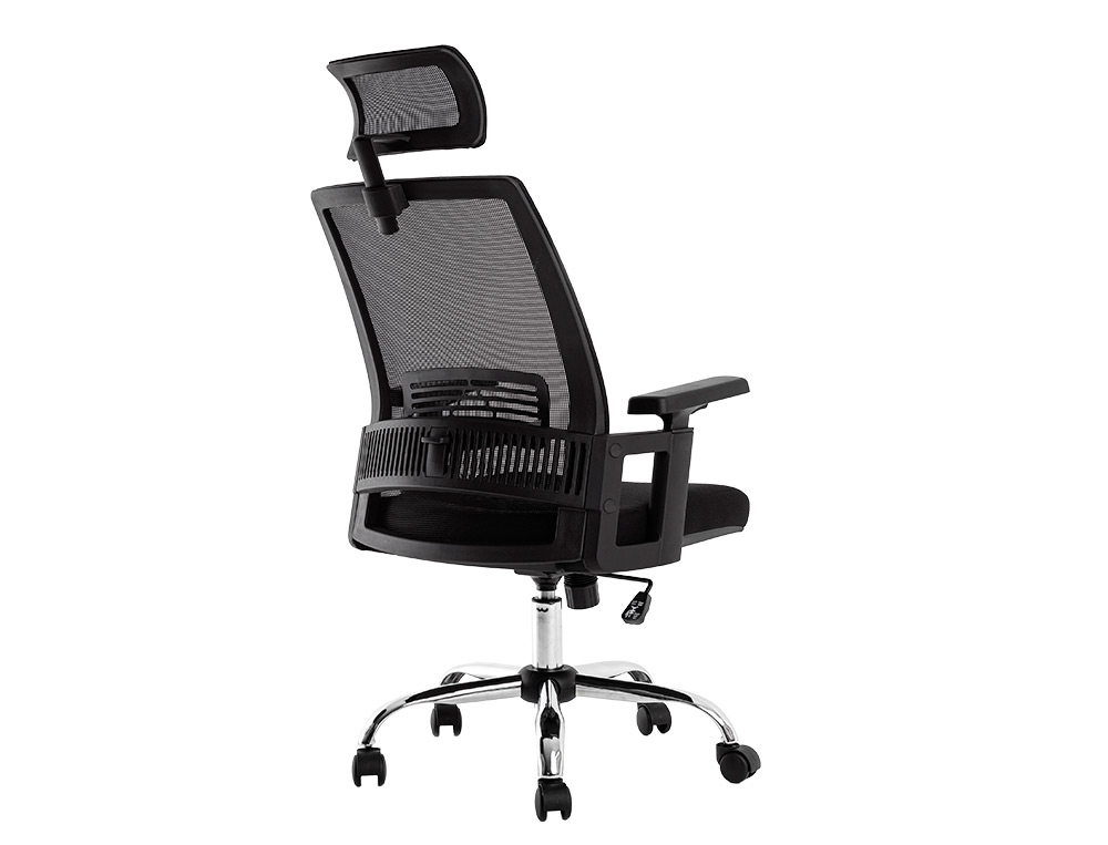 CADEIRA DE DIRECAO Q-CONNECT ERGONOMICA BASE METAL ENCOSTO ALTO COM APOIO DE CABECA AJUSTAVEL REGULAVEL EM ALTURA 1140+7