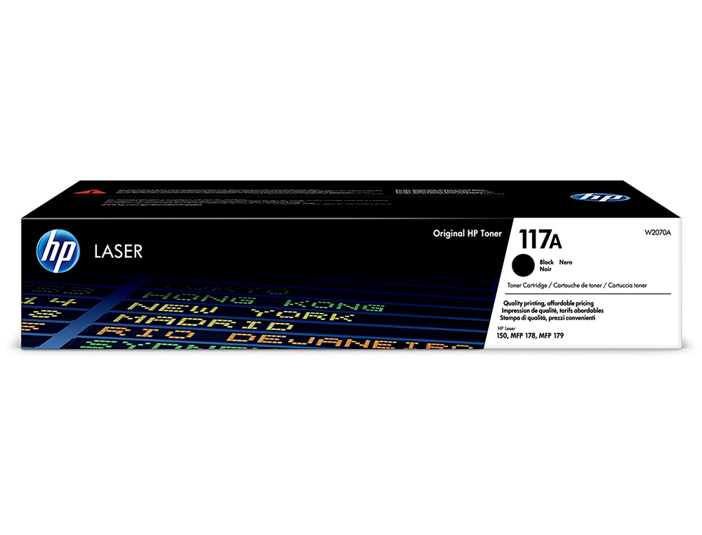 Toner hp 117a laser color 150a / 150nw / 178nw / 178nwg / 179fnw negro 1000 paginas