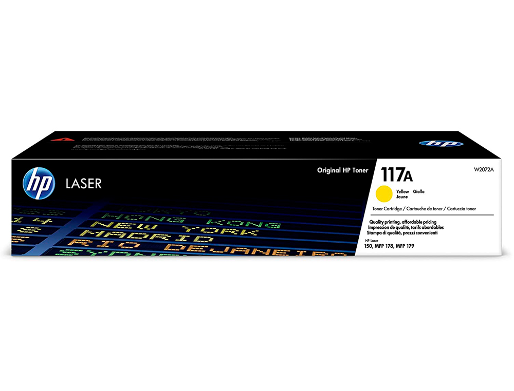 Toner hp 117a laser color 150a / 150nw / 178nw / 178nwg / 179fnw amarillo 700 paginas