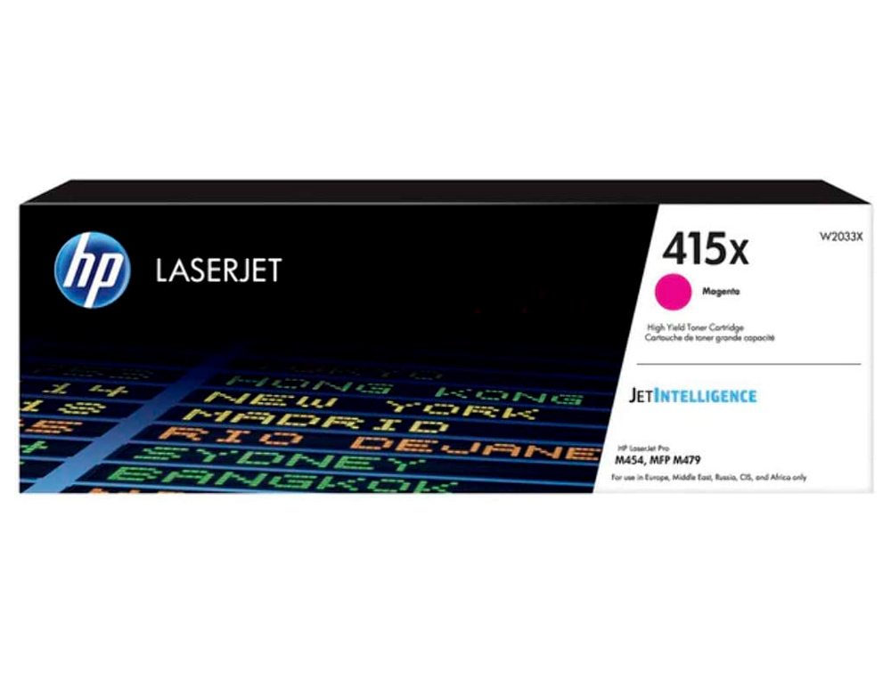 Toner hp 415x laser color m454 / mfp m479 magenta 6000 paginas