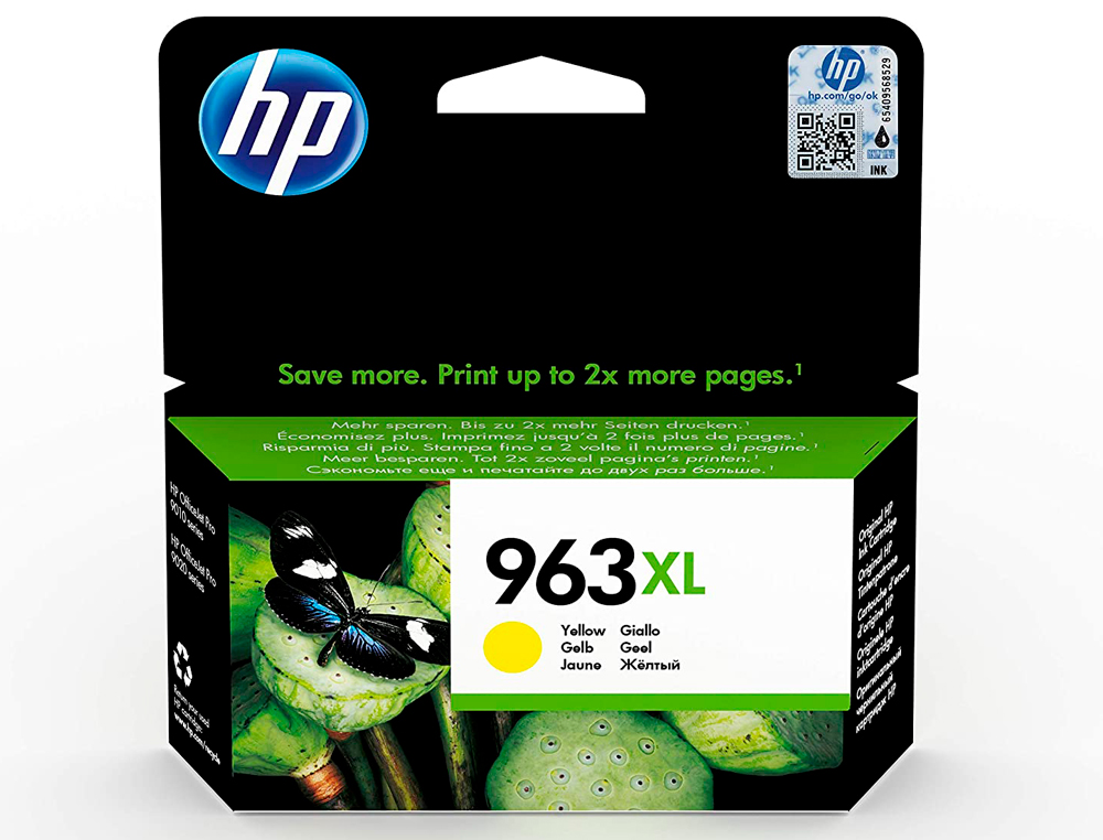 Ink-jet hp 963 xl officejet pro 9010 / 9020 / 9022 / 9023 / 9025 amarillo 1600 paginas