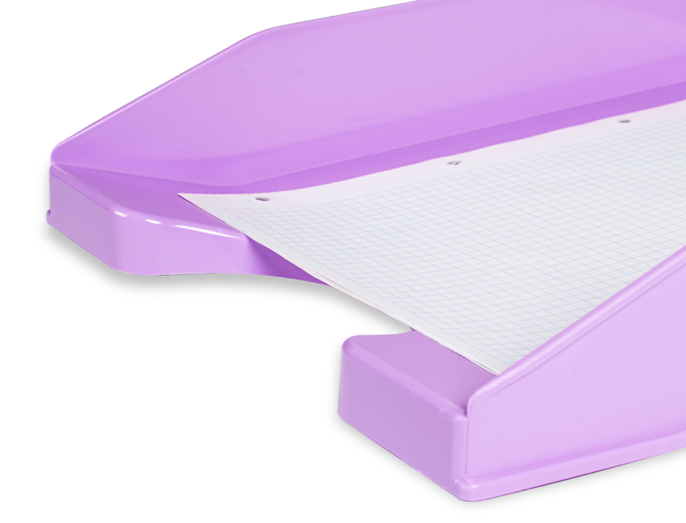 BANDEJA SOBREMESA PLASTICO Q-CONNECT LAVANDA OPACO 240X70X340 MM