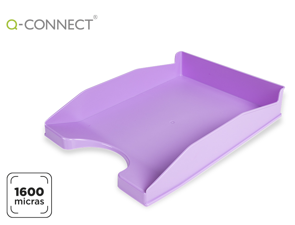 BANDEJA SOBREMESA PLASTICO Q-CONNECT LAVANDA OPACO 240X70X340 MM