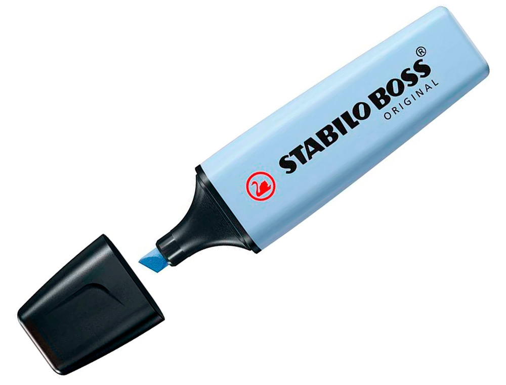 Rotulador stabilo boss fluorescente 70 pastel azul nublado