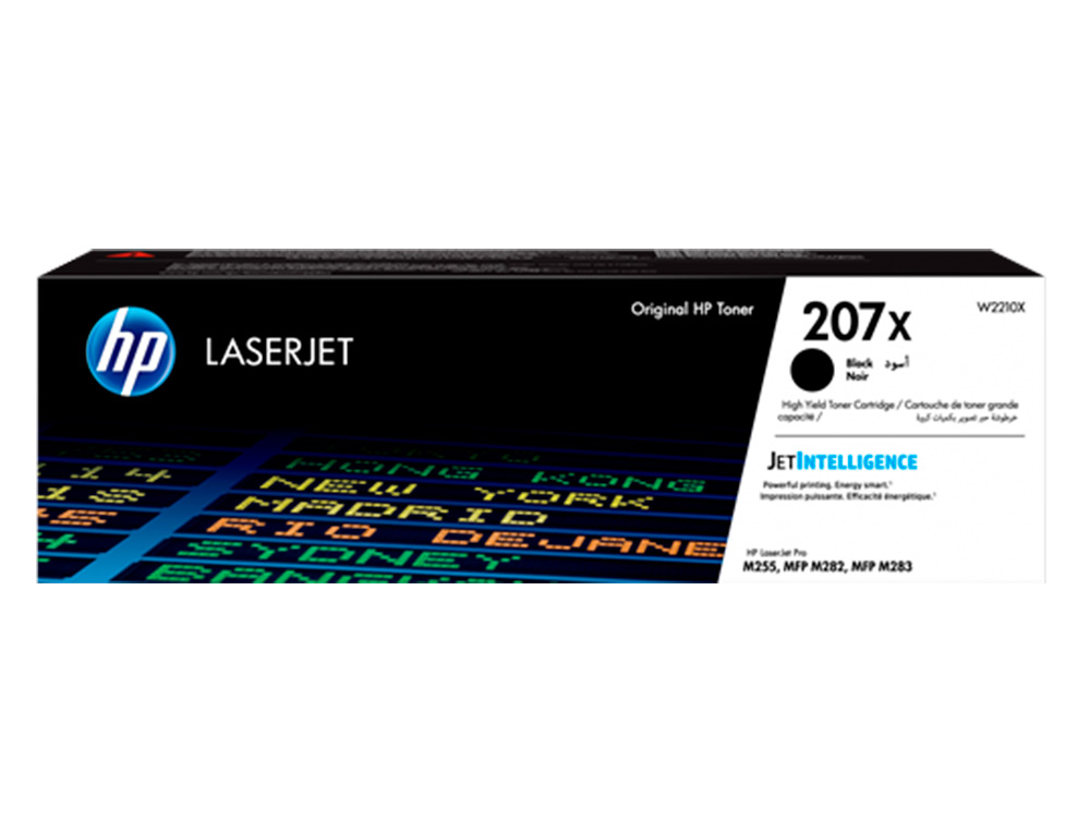 Toner hp 207x color laserjet pro m282nw / m283fdn / m283fdw negro 3.150 paginas