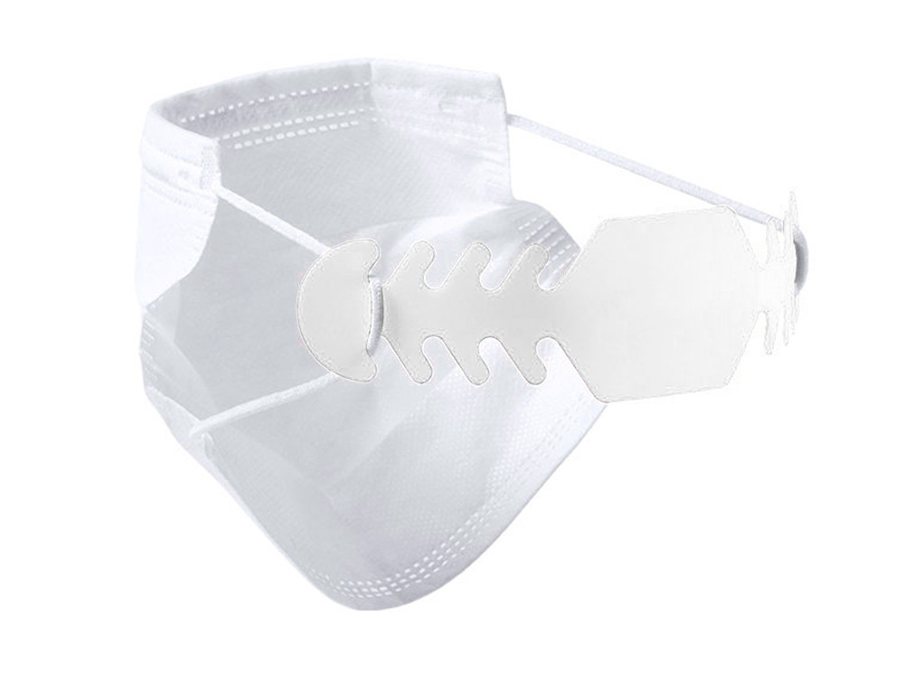 Ajustador salvaorejas mascarilla silicona flexible 3 posiciones ajuste color blanco 19,4x1,8 cm