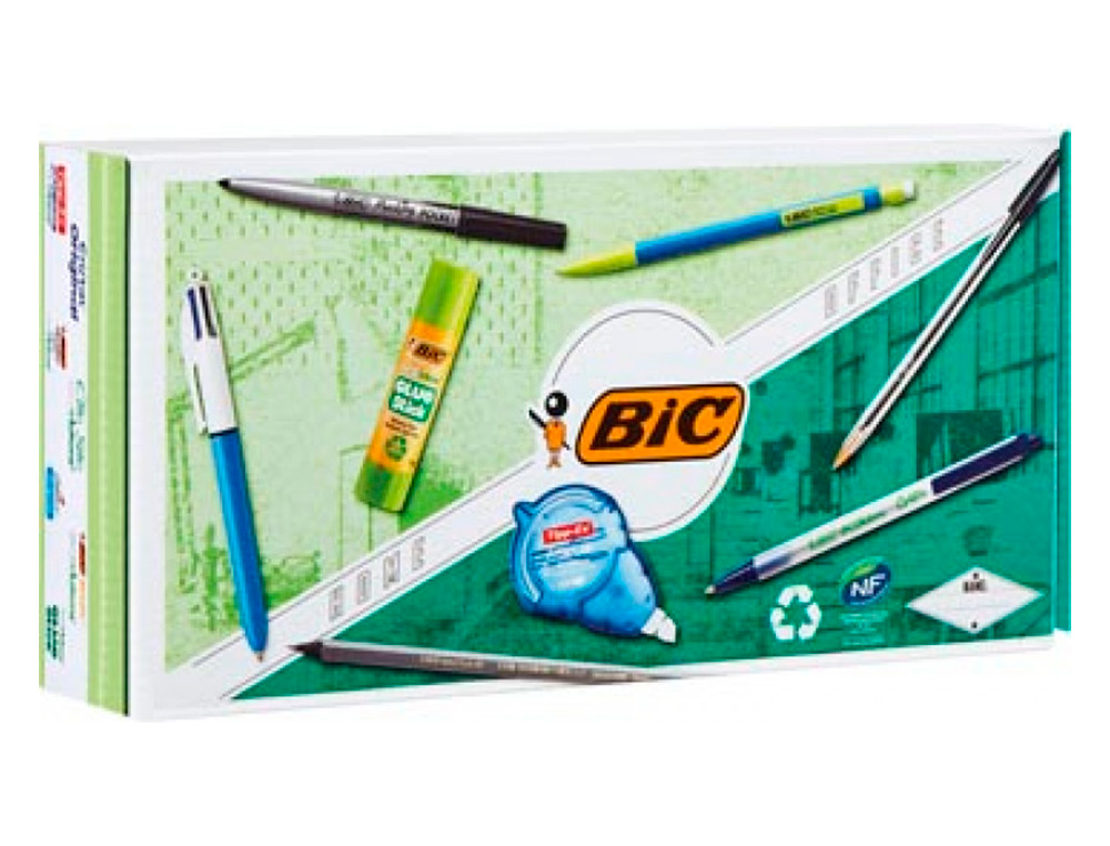 Pack oficina bic con 9 piezas eco/reciclado surtidas