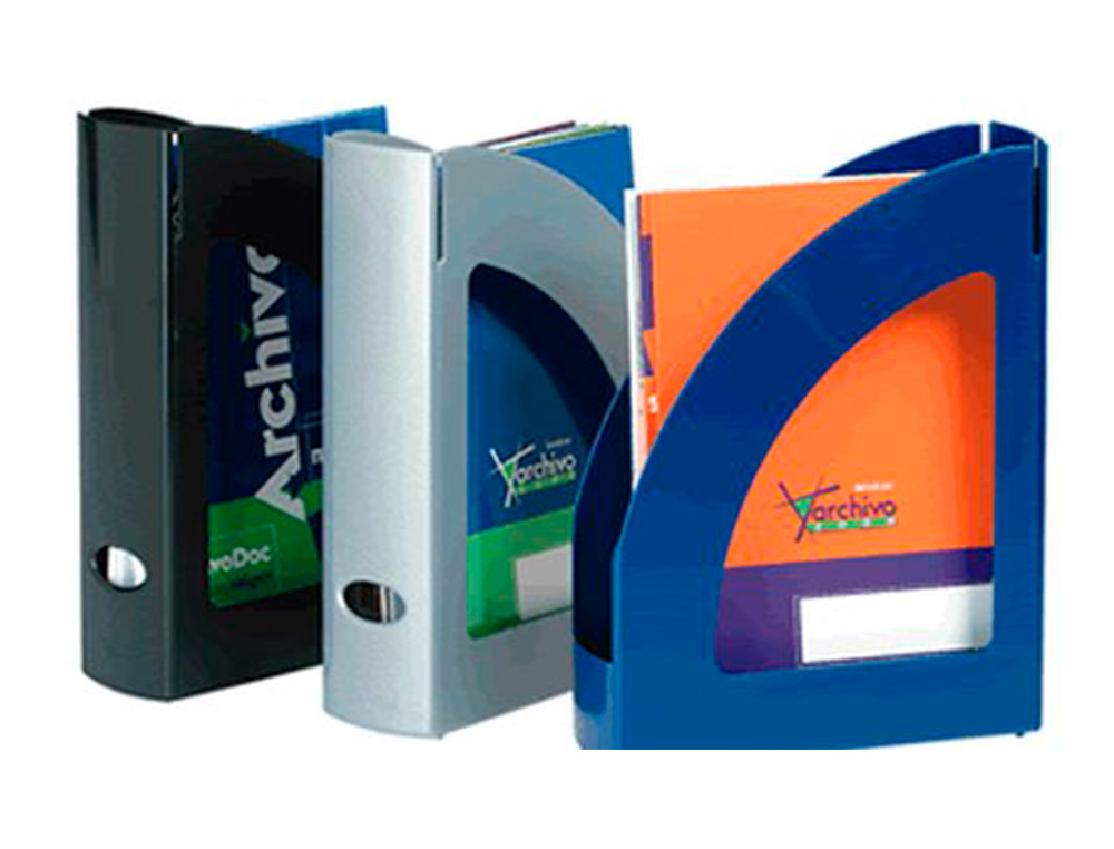 REVISTERO ARCHIVO 2000 ANTIMICROBIANO SANITIZED POLIESTIRENO LOMO 80 MM AZUL 250X80X320 MM