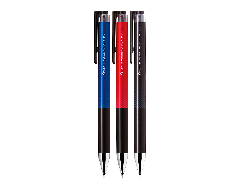 BOLIGRAF PILOT SYNERGY POINT RETRACTIL SUBJECCIÓ DE CAUTXÚ TINTA GEL 0,5 MM VERMELL