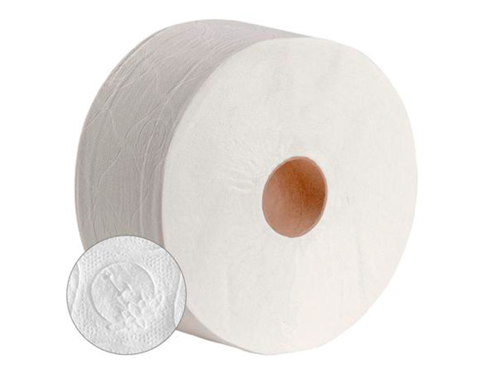 Papel higienico dahi jumbo 2 capas celulosa blanca 140 mt mandril 45 mm pack de 18 rollos