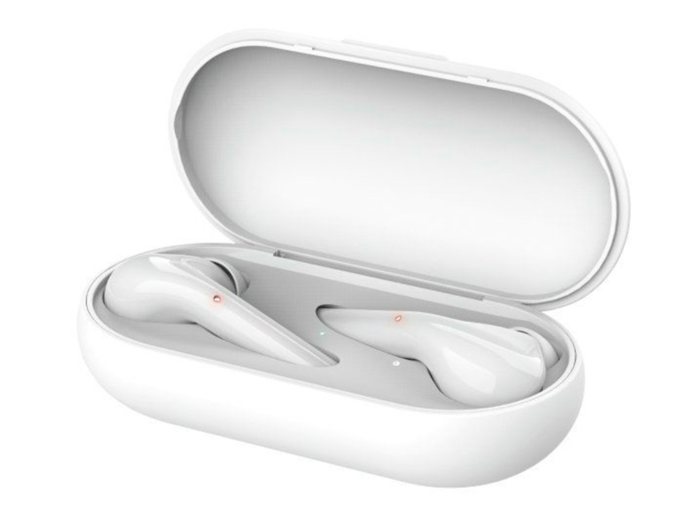 Auricular trust nika inalambrico bluetooth con estuche de carga color blanco