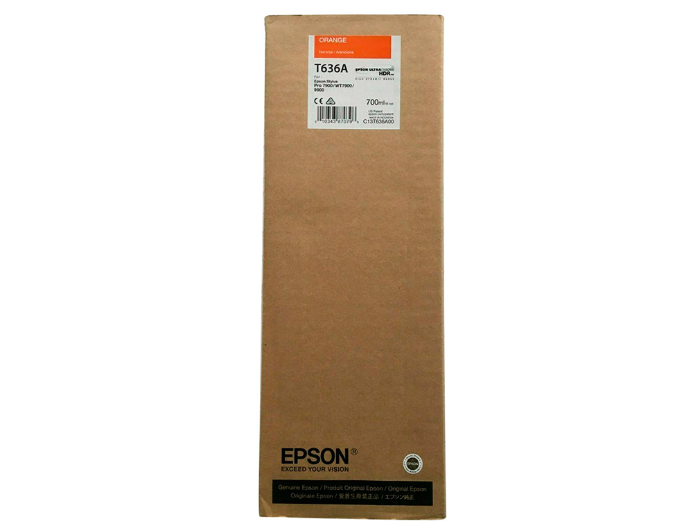 Ink-jet epson gf surecolor serie sc-p naranja ultrachrome hdx/hd 700ml