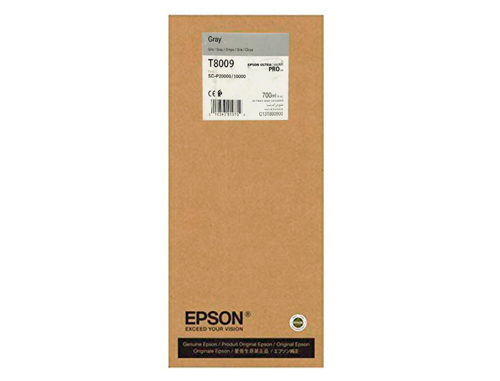 Ink-jet epson singlepack gray t800900 ultrachrome pro 700ml