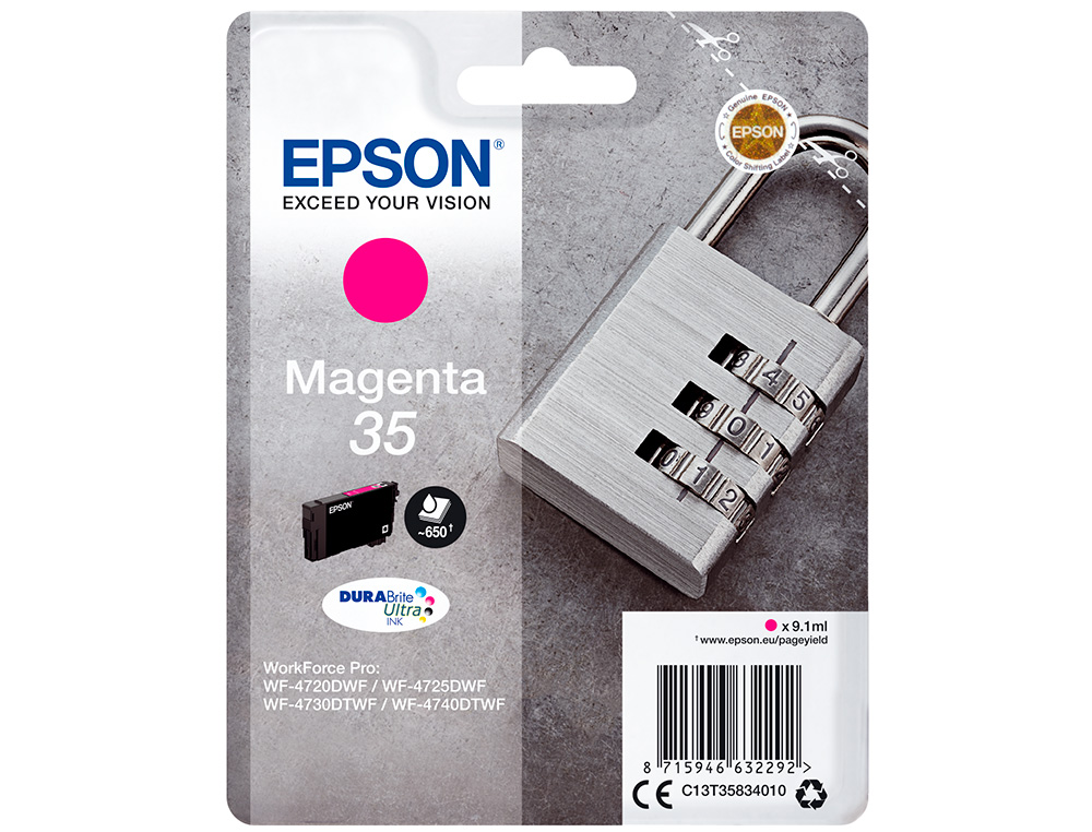 Ink-jet epson singlepack magenta 35 durabrite ultra ink