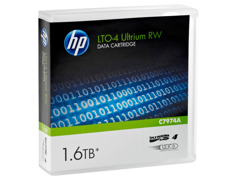 Cinta de datos ultrium 4 1.6tb rw/1000 paginas