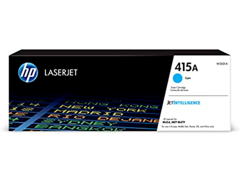 Toner hp 415a para hp color laserjet pro m454 mfp m479 cian 2100p