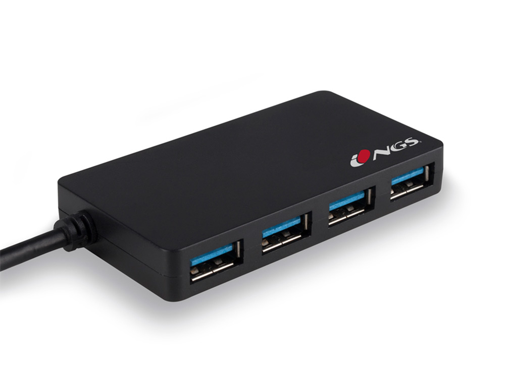 Hub usb 3.0 ngs ihub con 4 puertos color negro