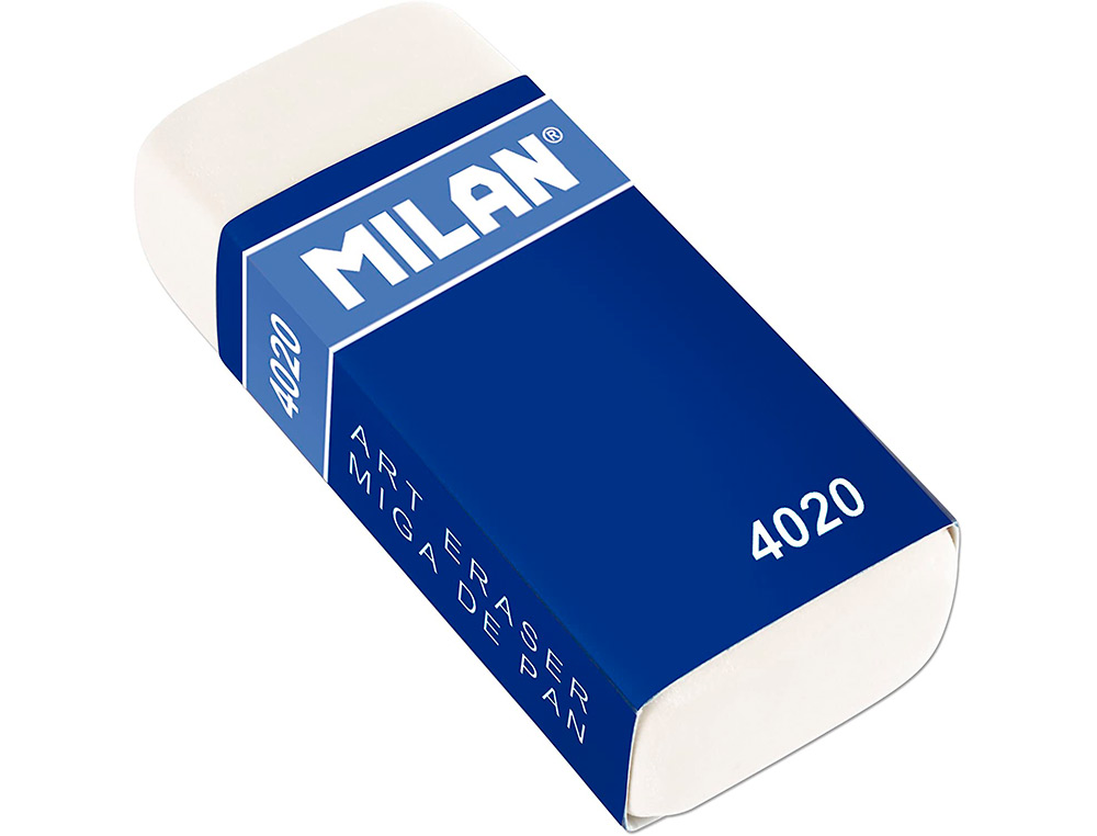 GOMA DE BORRAR MILAN 4020 MIGA DE PAN BLISTER DE 2 UNIDADES