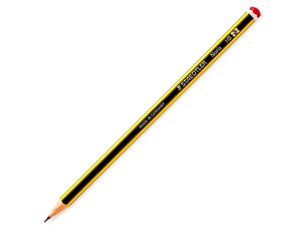 Lapices de grafito staedtler noris n.2 hb blister de 3 unidades + 1 goma de borrar mars plastic