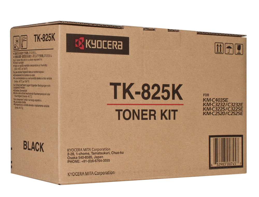 Toner kyocera -mita km-c2520 / 3225 / 3232 tk825k negro