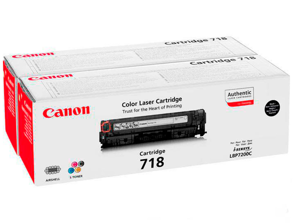 Toner canon 718b lbp7680 lbp7200 mf8300 pack negro