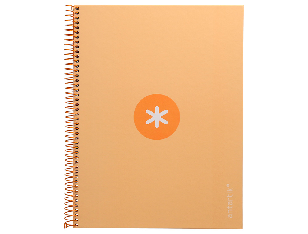 Cuaderno espiral liderpapel a4 micro antartik tapa forrada80h 90 gr horizontal 1 banda 4 taladros color amarillo clar