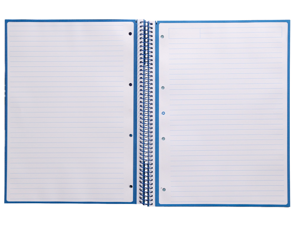 CUADERNO ESPIRAL A4 MICRO ANTARTIK TAPA FORRADA80H 90 GR HORIZONTAL 1 BANDA 4 TALADROS COLOR AZUL OSCURO
