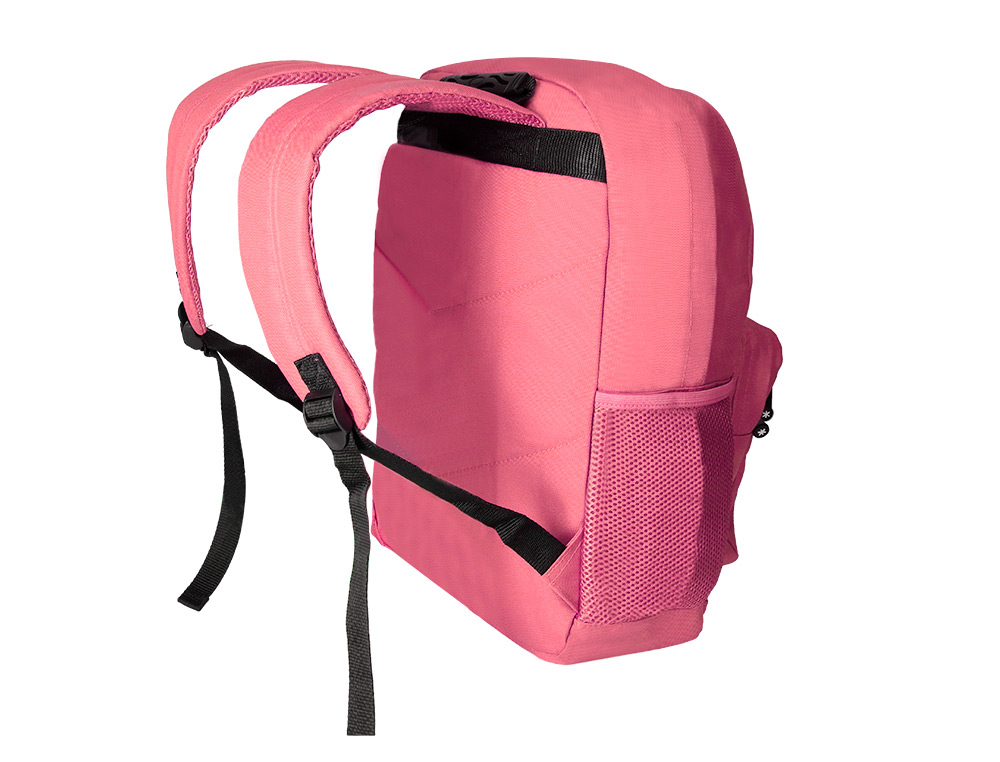 MOCHILA ANTARTIK CON ASA Y BOLSILLO FRONTAL CON CREMALLERA COLOR CORAL 320X140X430 MM