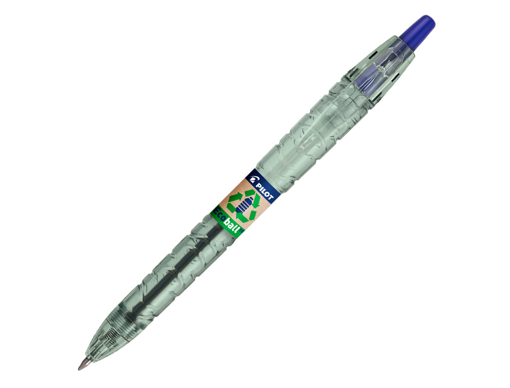 BOLIGRAFO PILOT ECOBALL PLASTICO RECICLADO EXPOSITOR DE 60 UNIDADES COLORES SURTIDOS + 10 BOLIGRAFOS