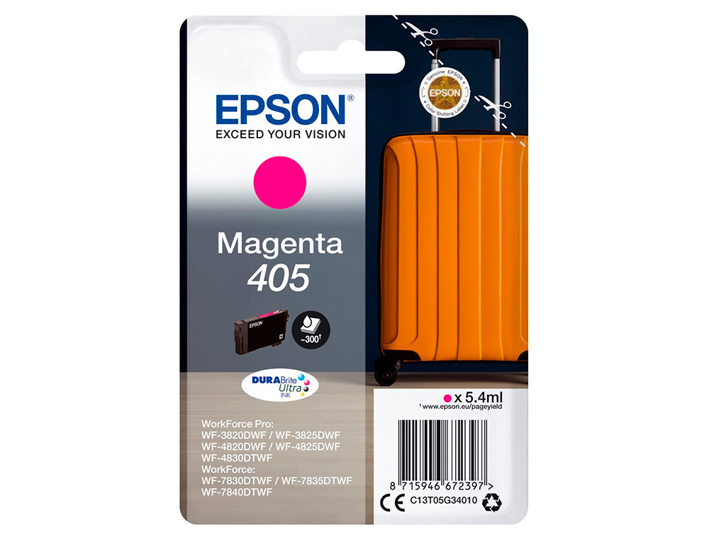 Ink-jet epson 405 wf-3820dwf / wf-4820dwf / wf-7830dtwf / wf-7840dtwf magenta