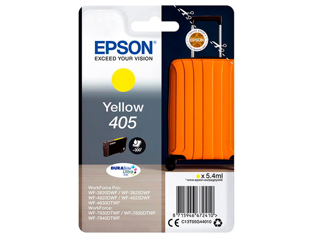 Ink-jet epson 405 wf-3820dwf / wf-4820dwf / wf-7830dtwf / wf-7840dtwf amarillo