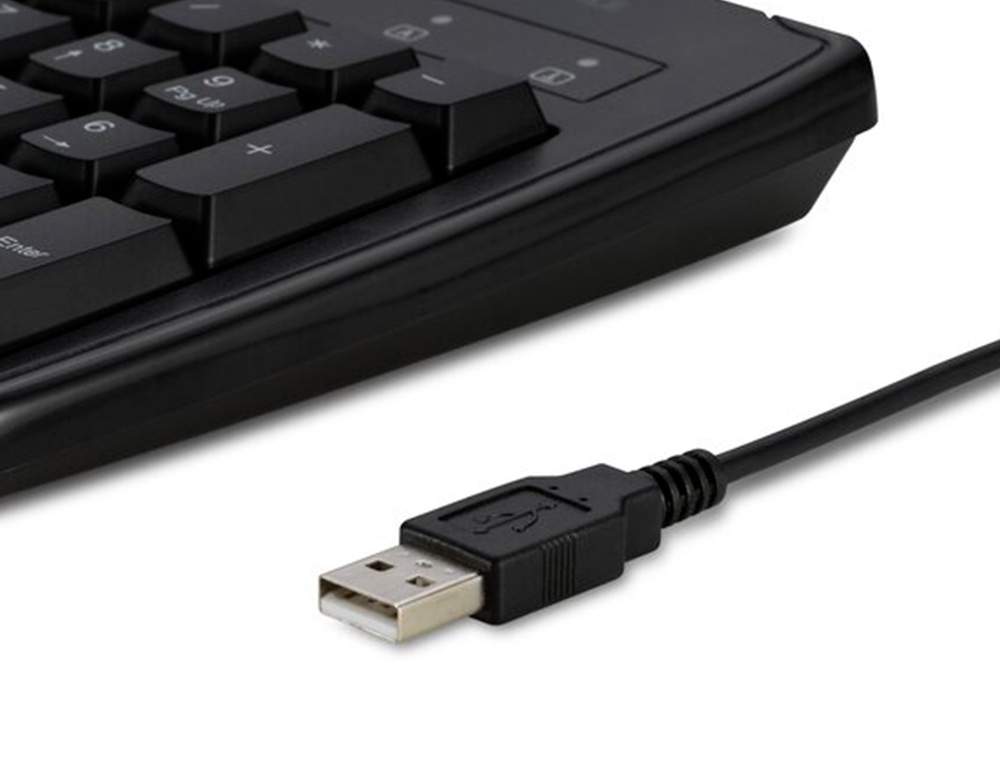 TECLADO KENSINGTON PRO FIT LAVABLE 104 TECLAS CON CABLE COLOR NEGRO 455X220X40 MM