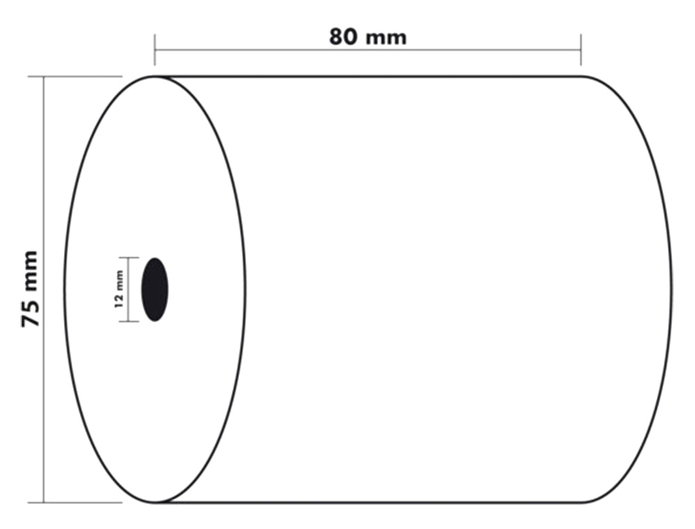 ROLO CALCULADORA EXACOMPTA TERMICO 80 MM X 80 MM 44 G/M2