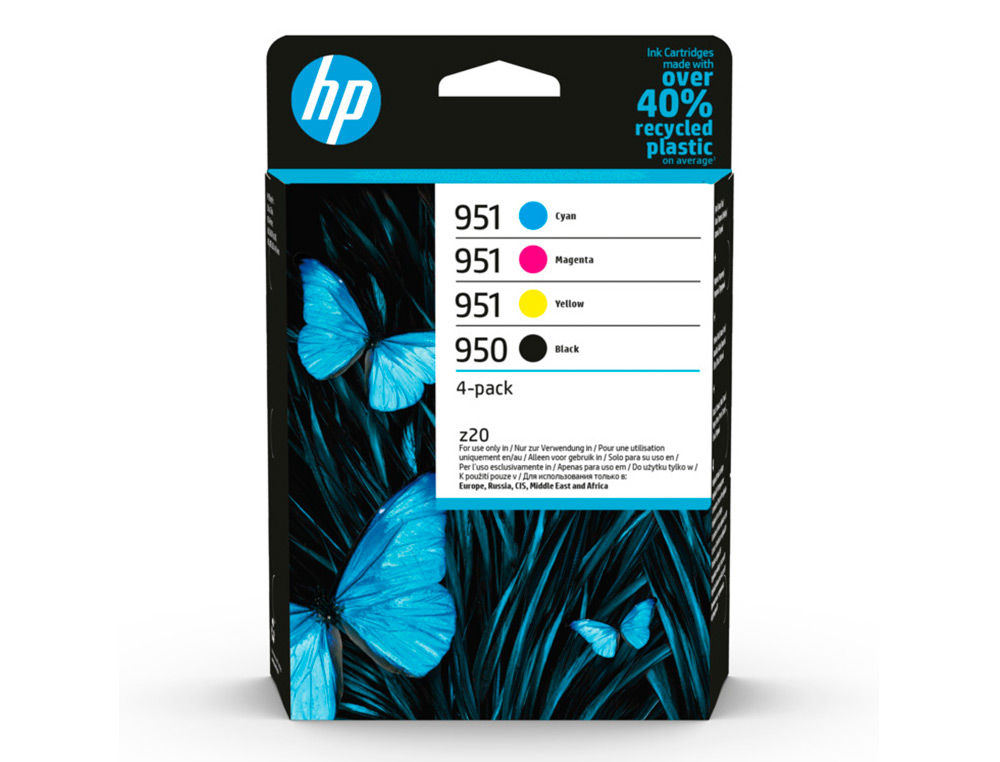 Toner hp 950bk/951- 6zc65ae multipack negro/ cian / magenta / amarillo