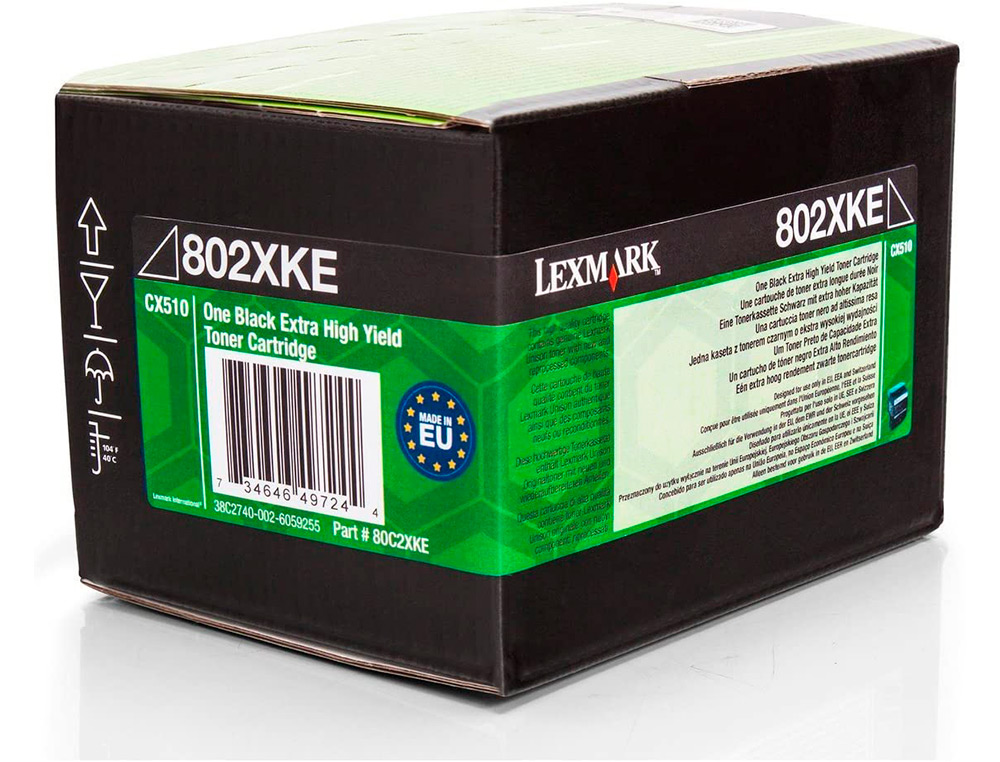 Toner laser lexmark 80c2xke negro 8000 paginas