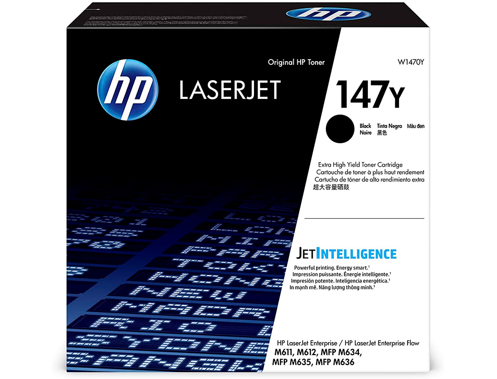 Toner hp 147y enterprise m611dn / m612dn / m635z / m636z / m635h mfp / m636fh mfp negro 42000 paginas