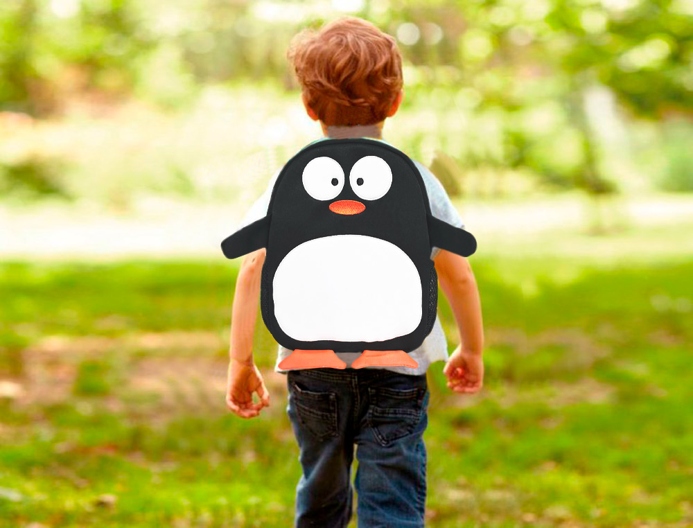 CARTERA ESCOLAR LIDERPAPEL MOCHILA INFANTIL NEOPRENO PINGUINO