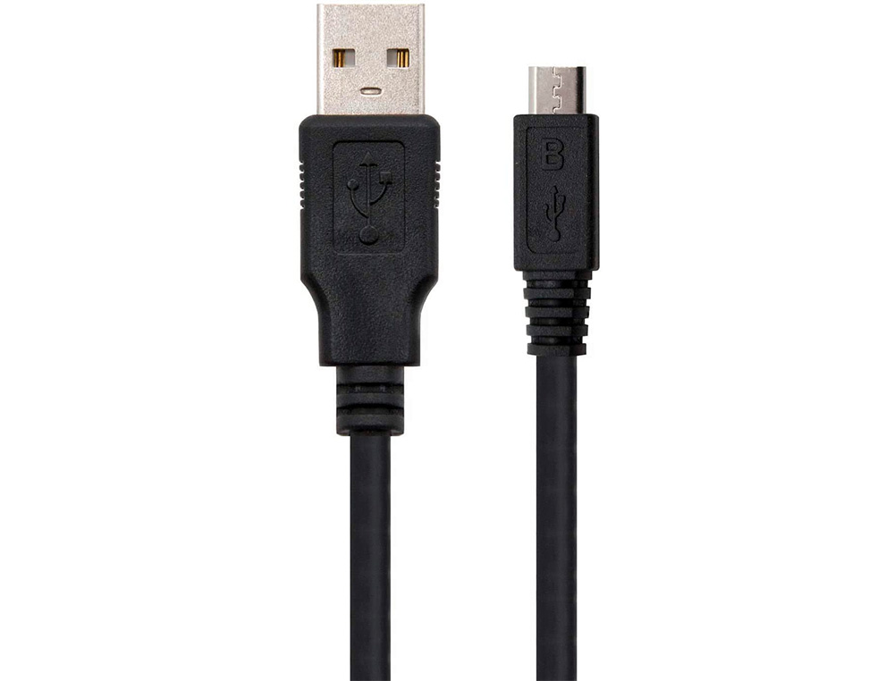 Cable usb nanocable 2.0 tipo a/m-micro usb b/m color negro longitud 1,8 m