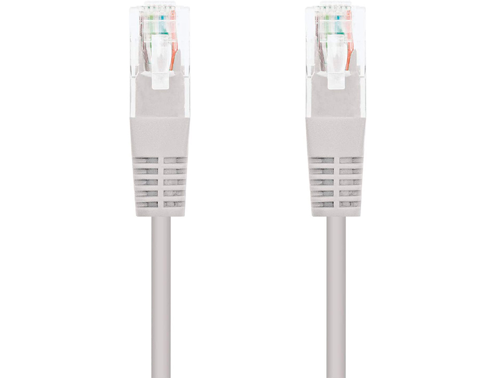 Cable red nanocable latiguillo rj45 categoria 5e utp awg24 color gris longitud 2 m