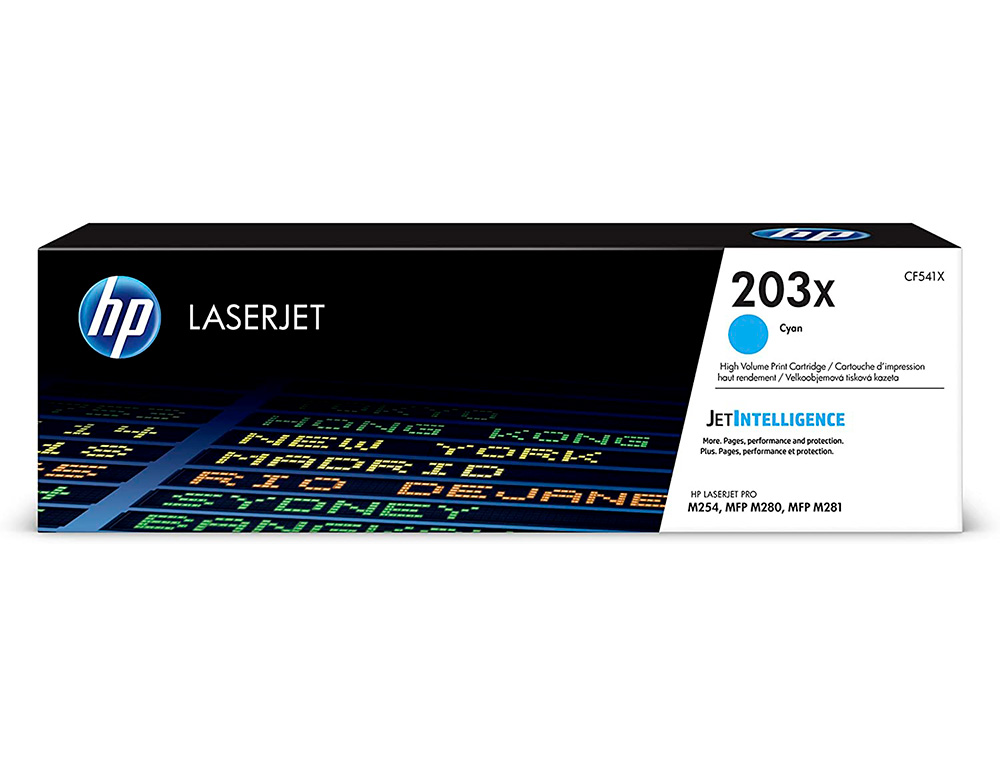 Toner hp laserjet 203x m254dw / 280nw / 281fdw cian 2500 paginas