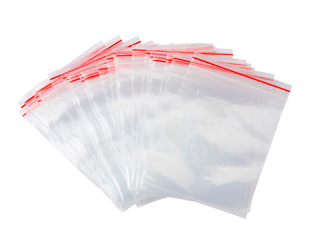 Bolsa plastico autocierre q-connect 250x350 mm paquete de 100 unidades