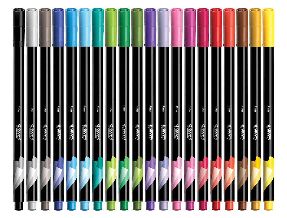 MARCADOR BIC INTENSITY FINE PONTA DE FIBRA 0,4 MM BLISTER DE 10 UNIDADES CORES SORTIDAS