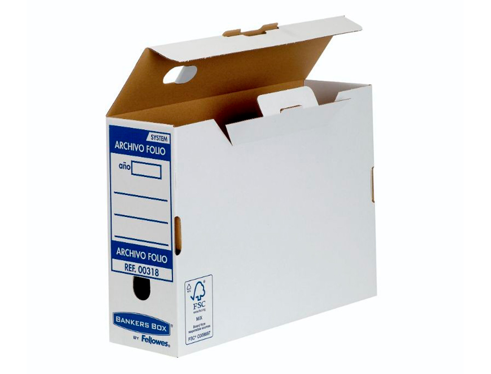 Cajon Fellowes Carton Reciclado para Almacenamiento de Archivadores  Capacidad 4 Cajas de Archivo 80 Mm