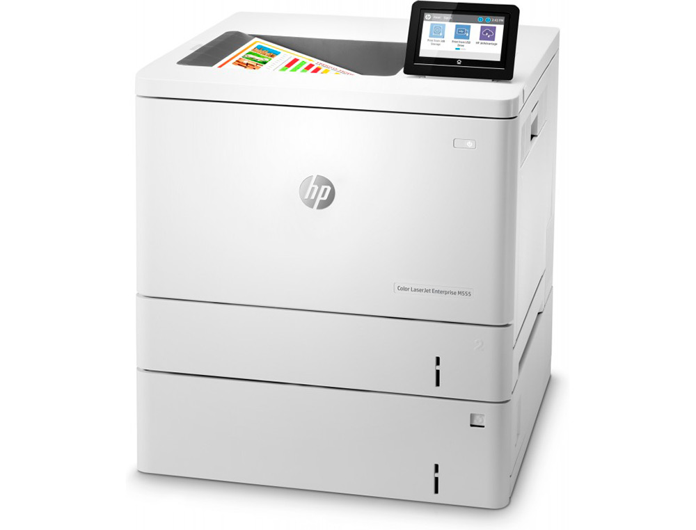 Impresora hp laserjet enterprise m555x color laser 40 ppm wifi bandeja entrada 550 hojas