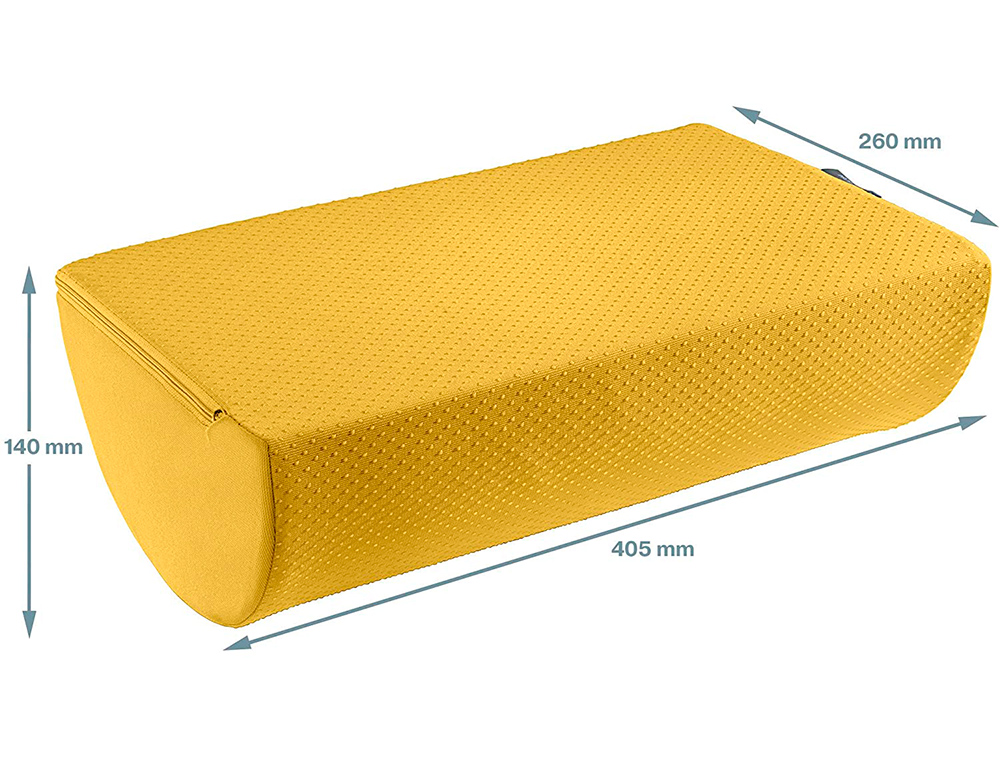 Reposapies de escritorio leitz active ergo cosy color amarillo 260x140x405 mm