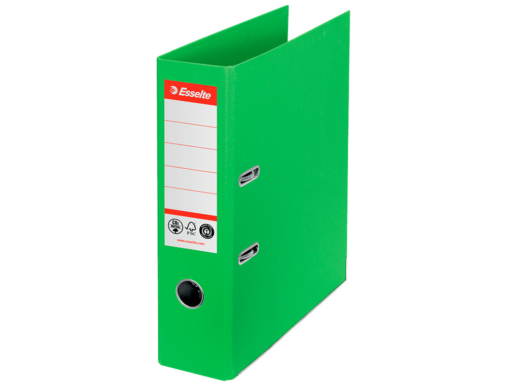 Archivador de palanca esselte n 1 co2 neutral din a4 carton forrado lomo 75 mm verde vivida